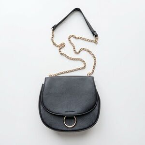 H&M Black Crossbody Bag with Gold Chain